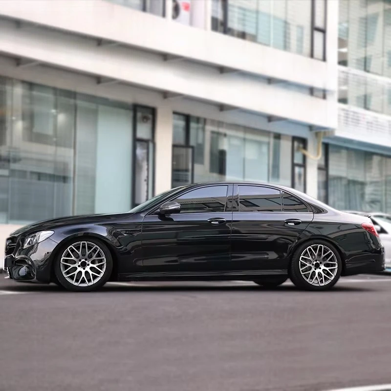 For 2017-2020 E Class W213 Normal Upgrade Wide E63 A-MG Bodykit Bumper Grille Diffuser Exhaust Tip Hood Fender Side Skirt 4