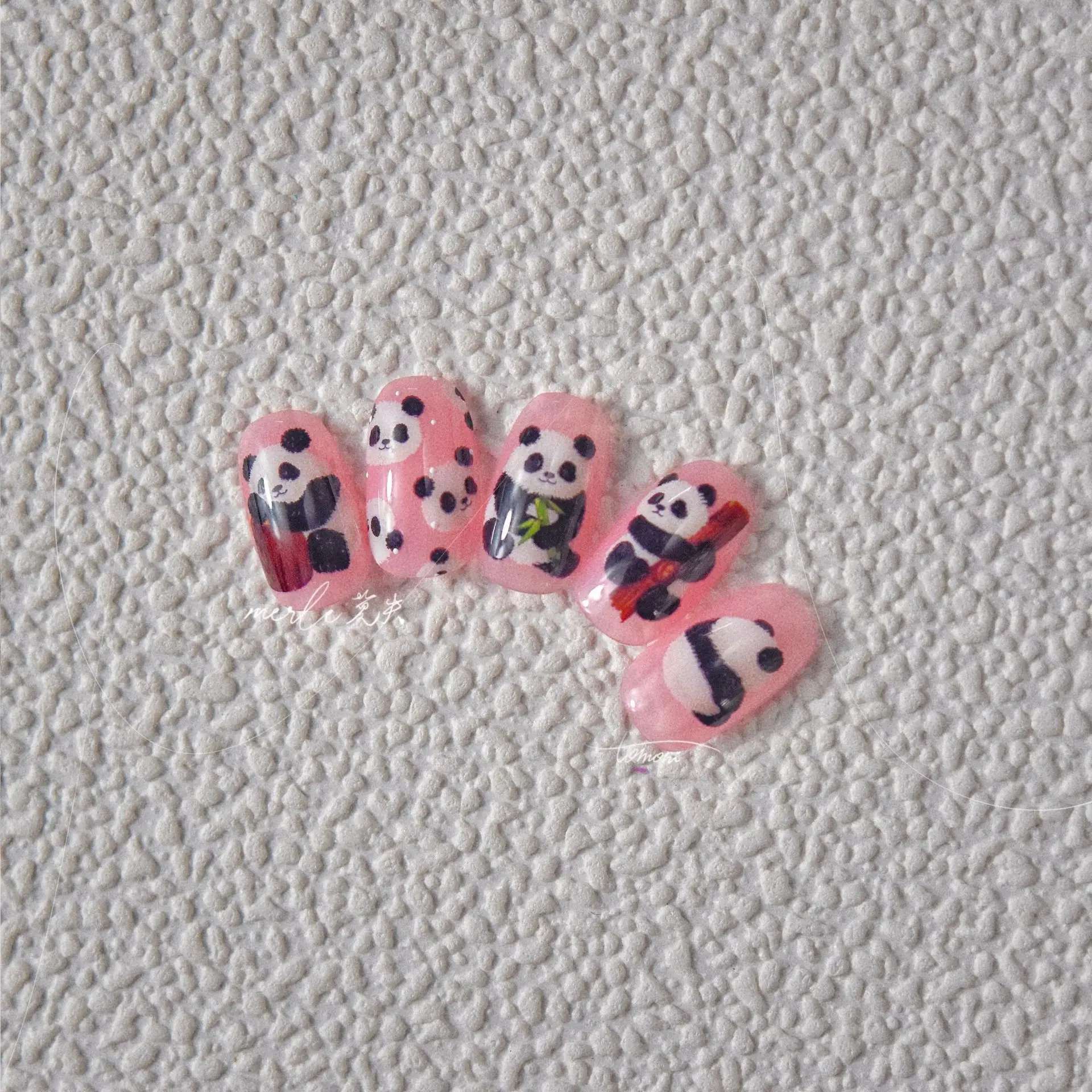 Cute Panda di alta qualità Nail Art Sticker Design decorazione decalcomanie Manicure fai da te MS-384