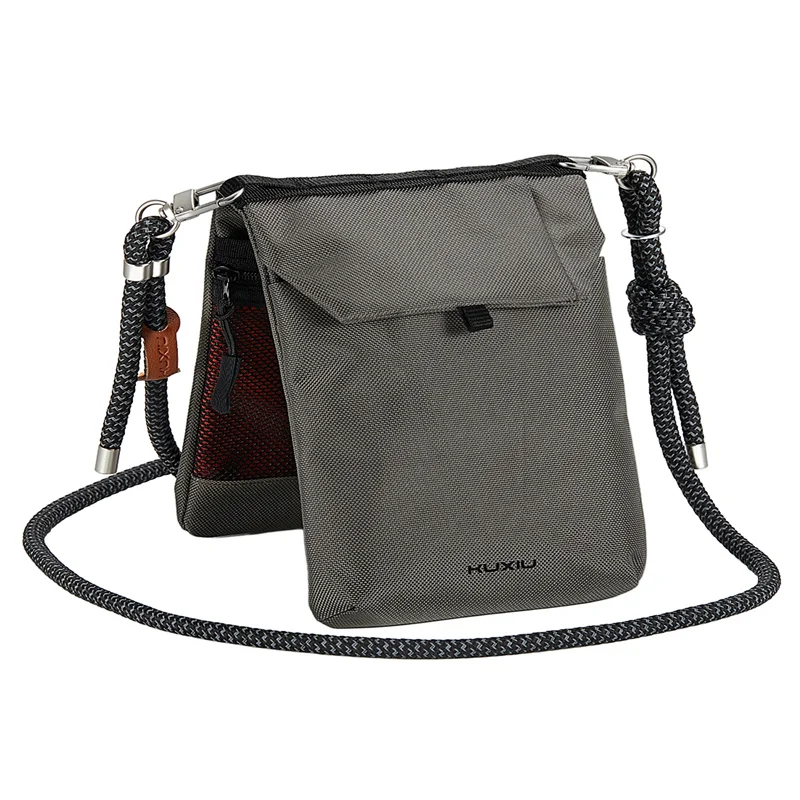 Wodoodporna nylonowa torebka na telefon KUXIU, mała torba crossbody do podróży, przegródki na karty ARFID chroniące przed kradzieżą, wielofunkcyjna torebka na telefon komórkowy. — zdjęcie produktu 5