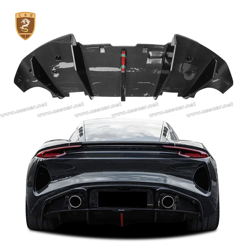 Car Rear Bumper Diffuser Lip For Lotus Emira upgrade Vor Style Dry Carbon Fiber Rear Protector Guard Aprons Car Accessories