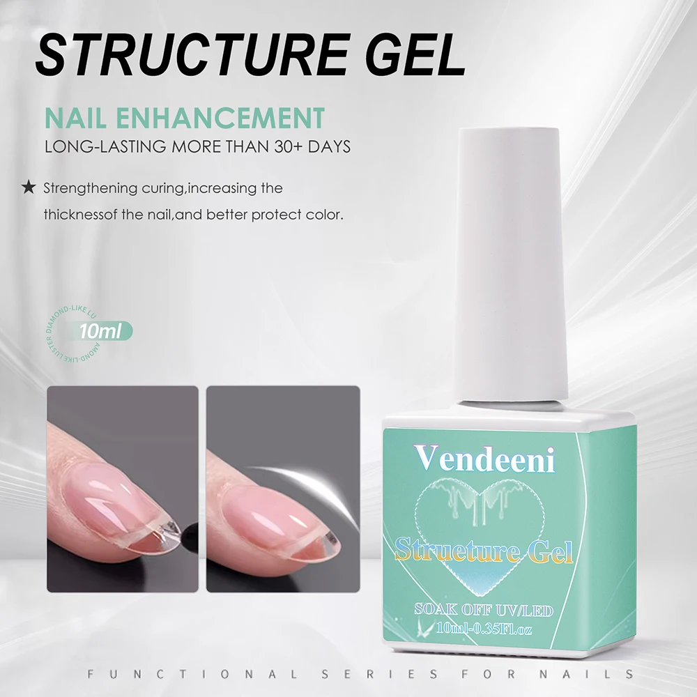 Vendeeni 6er-Set UV-Funktionsgel-Nagellack 8-in-1 Basislack Russisches Matt-Top-Coat Struktur-Gel Blüten-Gel Nagelspitzen-Gel – Detail 9
