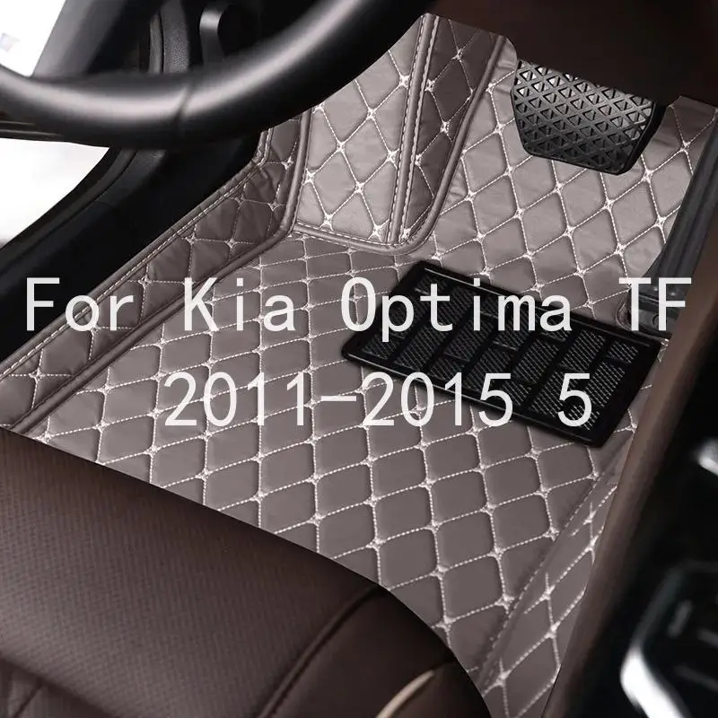 LHD/RHD Maßgefertigte Autofußmatten für Kia Optima TF 2011-2015, 5-Sitzer, wasserdicht, schmutzabweisend, rutschfest, mit tiefem Rand, verschleißfest, geruchlos, 5D-Fußmatten, umfassender Schutz,