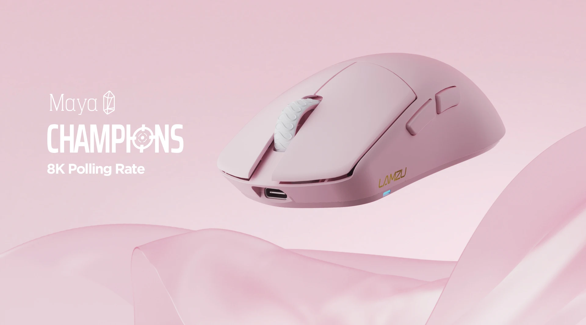 【美品】Lamzu Maya Champion Edition 8K Mouse para jogos LAMZU MAYA Champion Edition, interruptores Omron