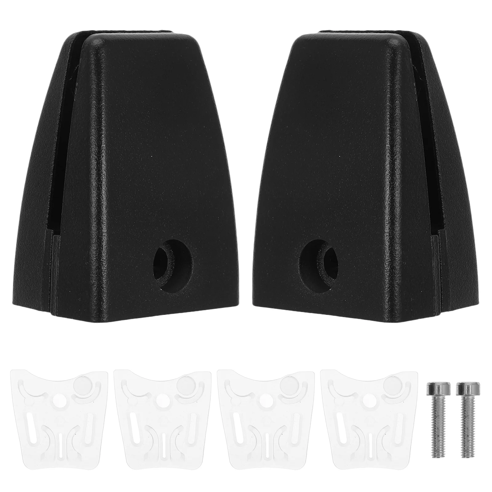 2 قطعة سطح المكتب المشبك قابل للتعديل لوحة زجاجية قوس لمكتب مكتب التقسيم شاشة الخصوصية دعم مستقر أسود