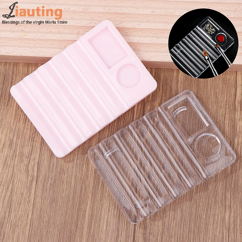 Acrílico transparente Nail Brush Stand, Pintura Pen Holder, Paleta de Display, Paleta de Cores, Manicure Tool, 1Pc