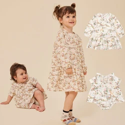 2024 Girls Floral Dress New KS Summer Baby Cartoon Print Romper Children Swan Princess Dress Kids Cute Carnival Party Vestidos