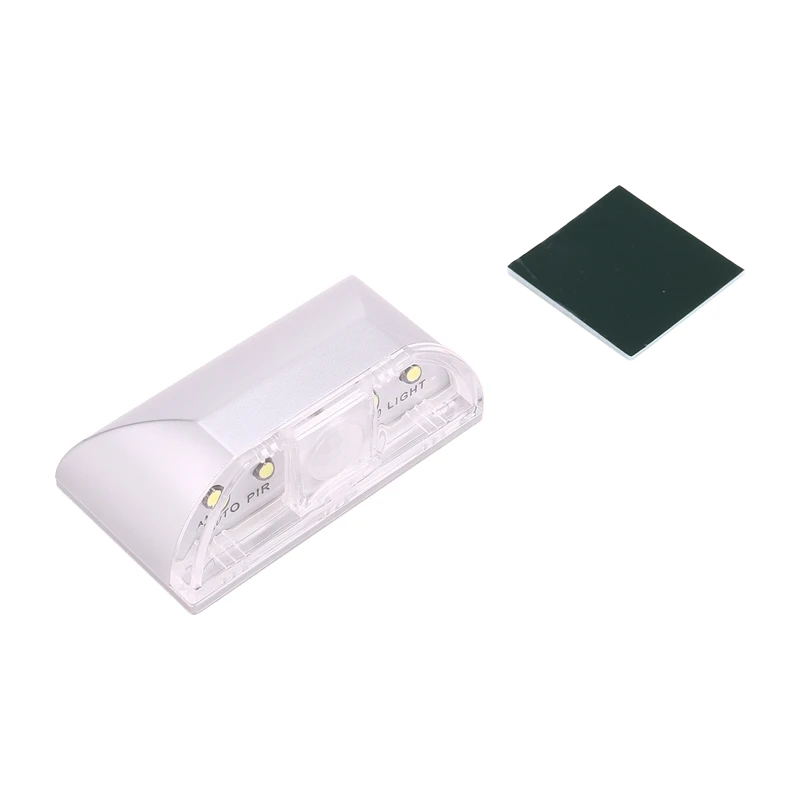 Lampu senter inframerah nirkabel 4 LED, lampu cahaya Sensor gerakan lubang kunci pintu nirkabel PIR otomatis