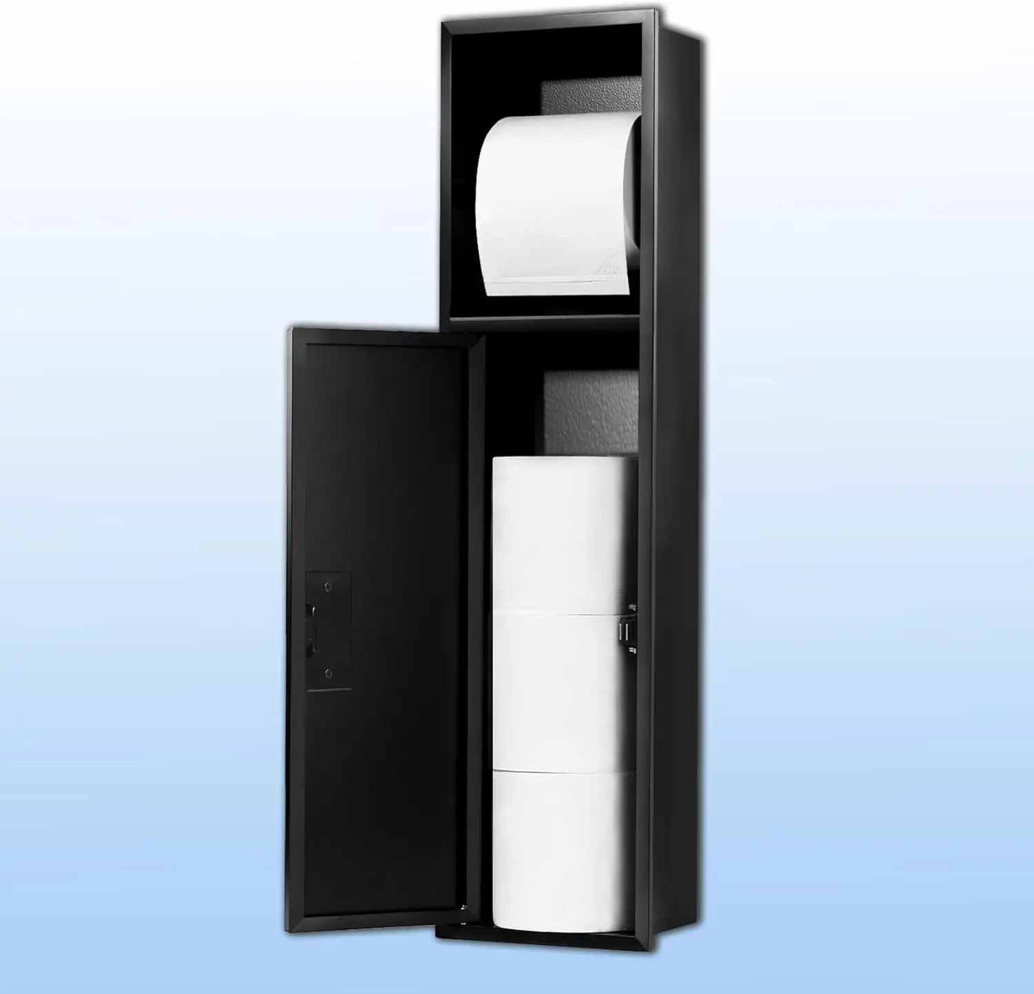 

Держатель для бумаги Recsed Oile All Cabine — 304 Sainls Seel, ae Black в держателе для бумаги Oile | Компактный, Большой Ка