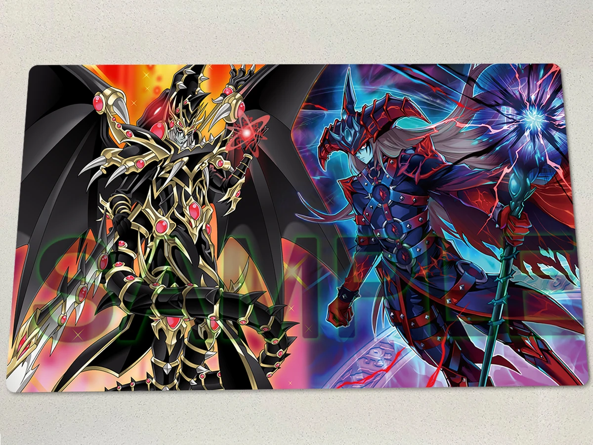 

YuGiOh Red-Eyes Dark Dragoon Playmat Dark Magician of Destruction Girl TCG CCG Pad Trading Card Game Mat Rubber Mousepad & Bag