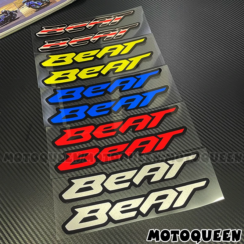 

For Honda Beat 110 125 Fi V2 Motorbike Motorcycle Fairing Body Side Emblem Label Logo Decoration Reflective Decals Stickers