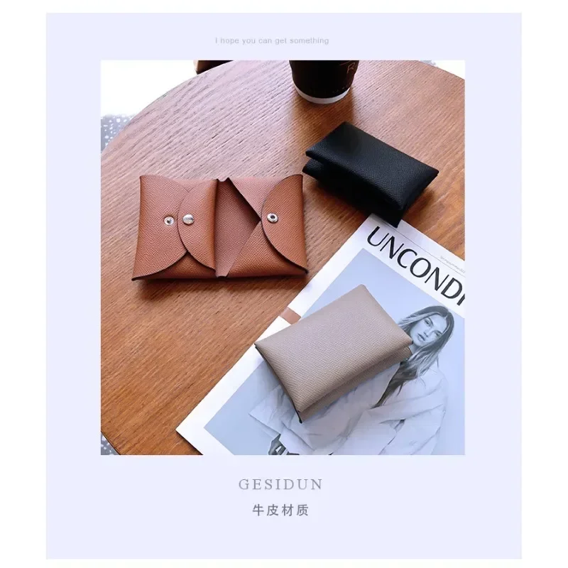 

Women's Leather Palmprint Business Card Bag Fashion Card Bag Simple Card Bag Conference Gifts