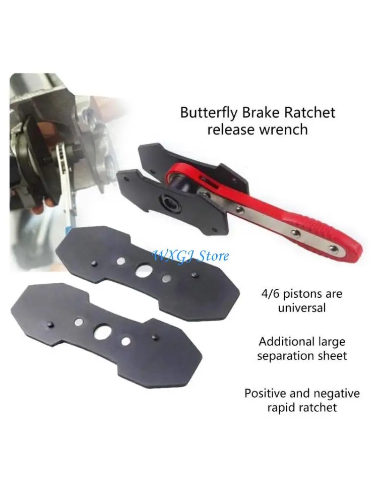 

37JE Durable Brake Pump Position Adjuster Piston Reset Tools with 4 Hooks Adjustable