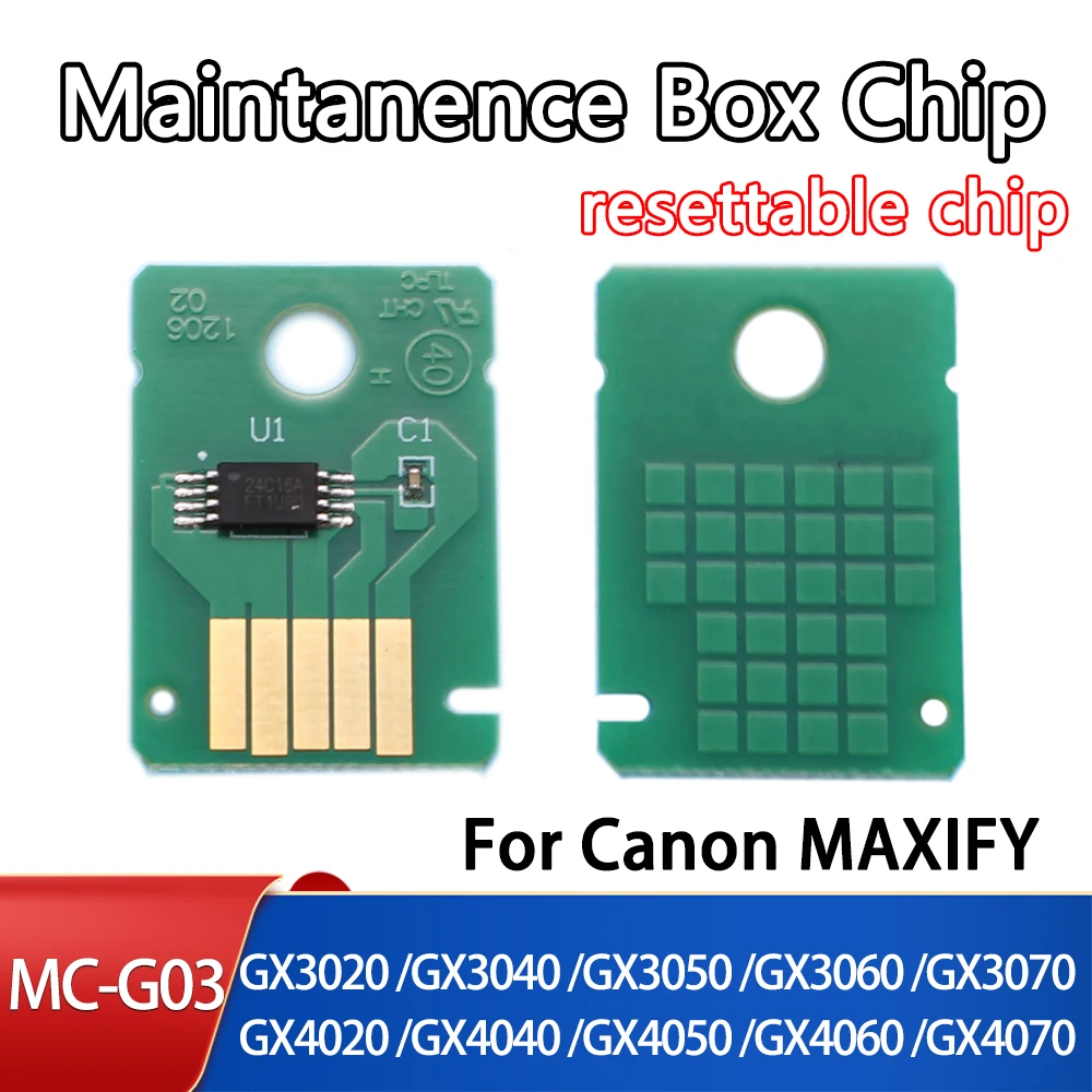 

MC-G03 MC G03 Maintanence Box Chip For Canon MAXIFY GX4030 GX3040 GX4040 GX3050 GX4050 GX3070 GX4070 Printer Waste ink tank