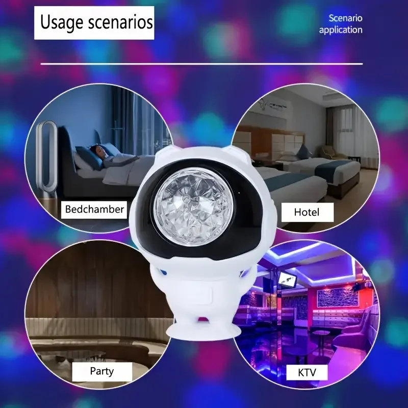 Galaxy Projector cielo stellato rotante LED Night Light Planetarium bambini camera da letto Star Night Lights Moon Light lampada regalo per bambini