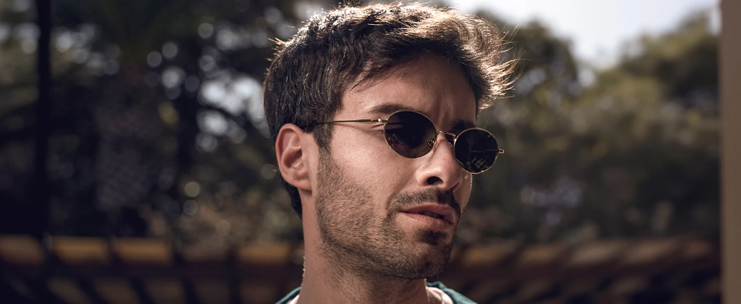 ZENOTTIC Retro ovale polarisierte Sonnenbrille für Damen und Herren, trendige runde Y2k-Sonnenbrille, kleine Vintage-Sonnenbrille im 90er-Jahre-Stil – Detail 3