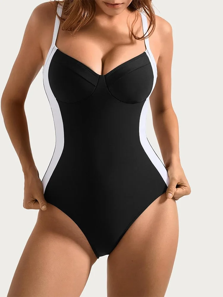 

Сексуальный слитный купальник Vzvn с перекрестными лямками и открытой спиной, облегающий, для пляжного отдыха, бикини, новинка 2025 года, на все сезоны