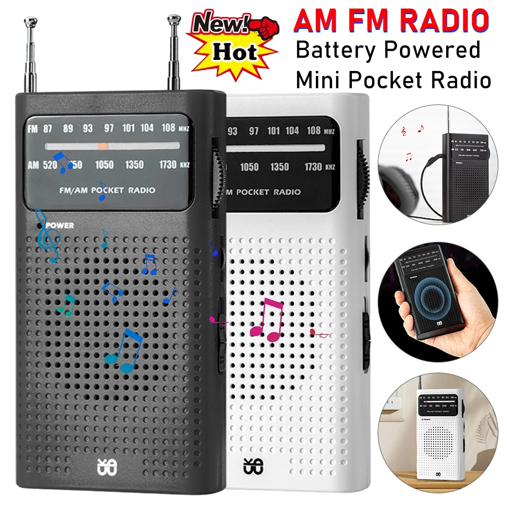 Rádio de banda completa rádio portátil am fm multi-função rádio excelente recepção transistor rádio com alto-falante alimentado por bateria
