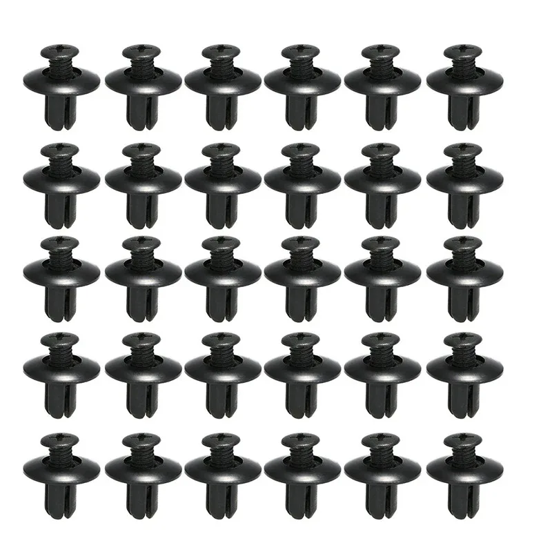 190pcs Car Retainer Clips 6 Size Plastic Fasteners Kit Auto Trim Panel Clip Mixed Car Body Bumper Rivet Set