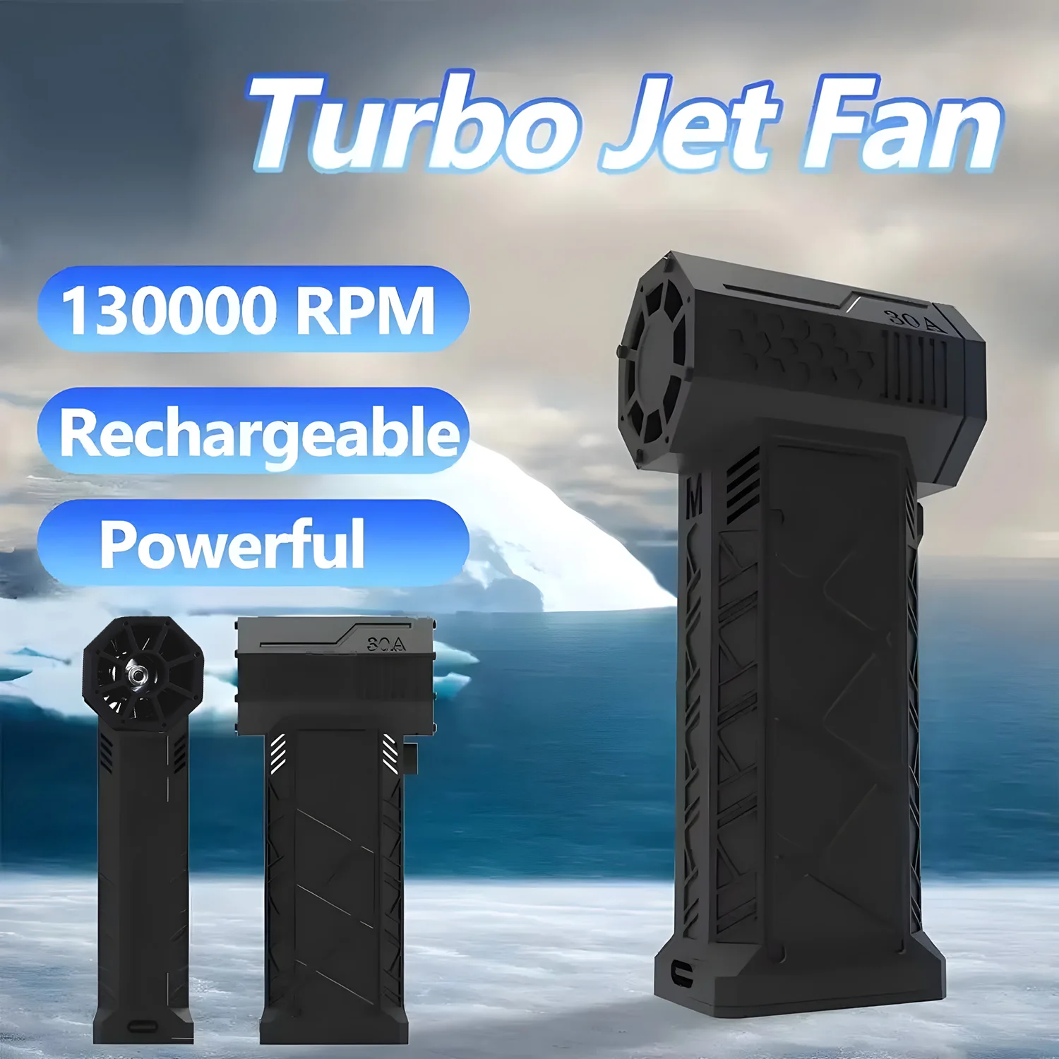 Mini Turbo Jet Fan 130000RPM Electric Air Blower Handheld Duct Fan Violent Fan for Computer Keyboard Outdoors Car Home