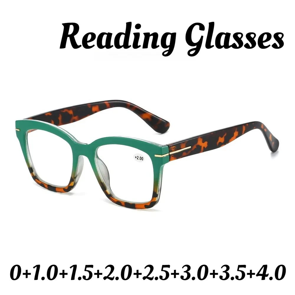 

Men Women New Fashion High-definition Large Frame Reading Glasses Neutral Personality Fashion Luxury Reading Presbyopia Glasses