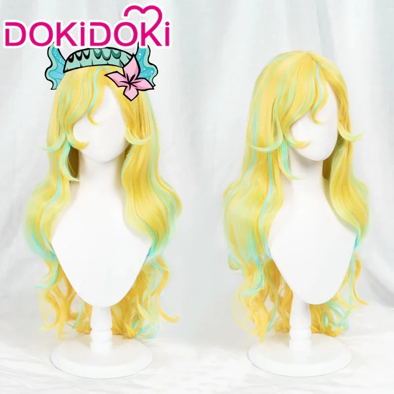 IN STOCK Lagoonaa Bluee Wig Anime Monster High Cosplay Wig DokiDoki Lagoonaa Bluee Cute Yellow Hair Heat Resistant Christmas