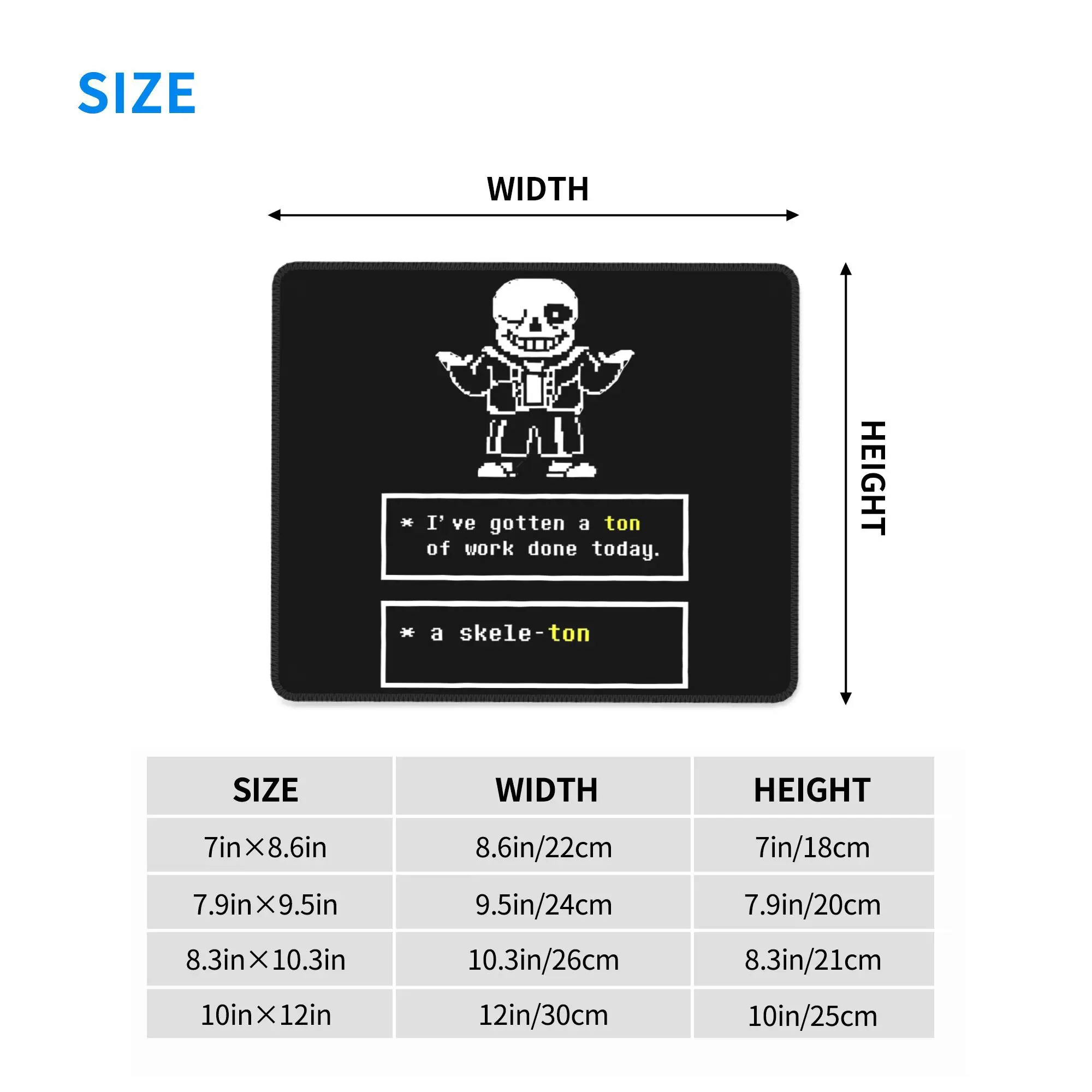 Undertale Sans Puns マウスパッドコンピュータキーボードマウスマットゲーマー PC ラップトップデスクマットオフィスアクセサリーテーブルマット