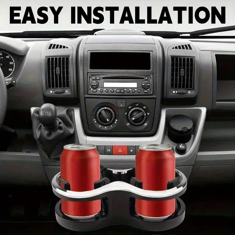 

1pcs Car Double Cup Holder For FIAT DUCATO PEUGEOT BOXER CITROEN RELAY Stable Anti-Shaking Anti-Slip Car Interior Cup Holder
