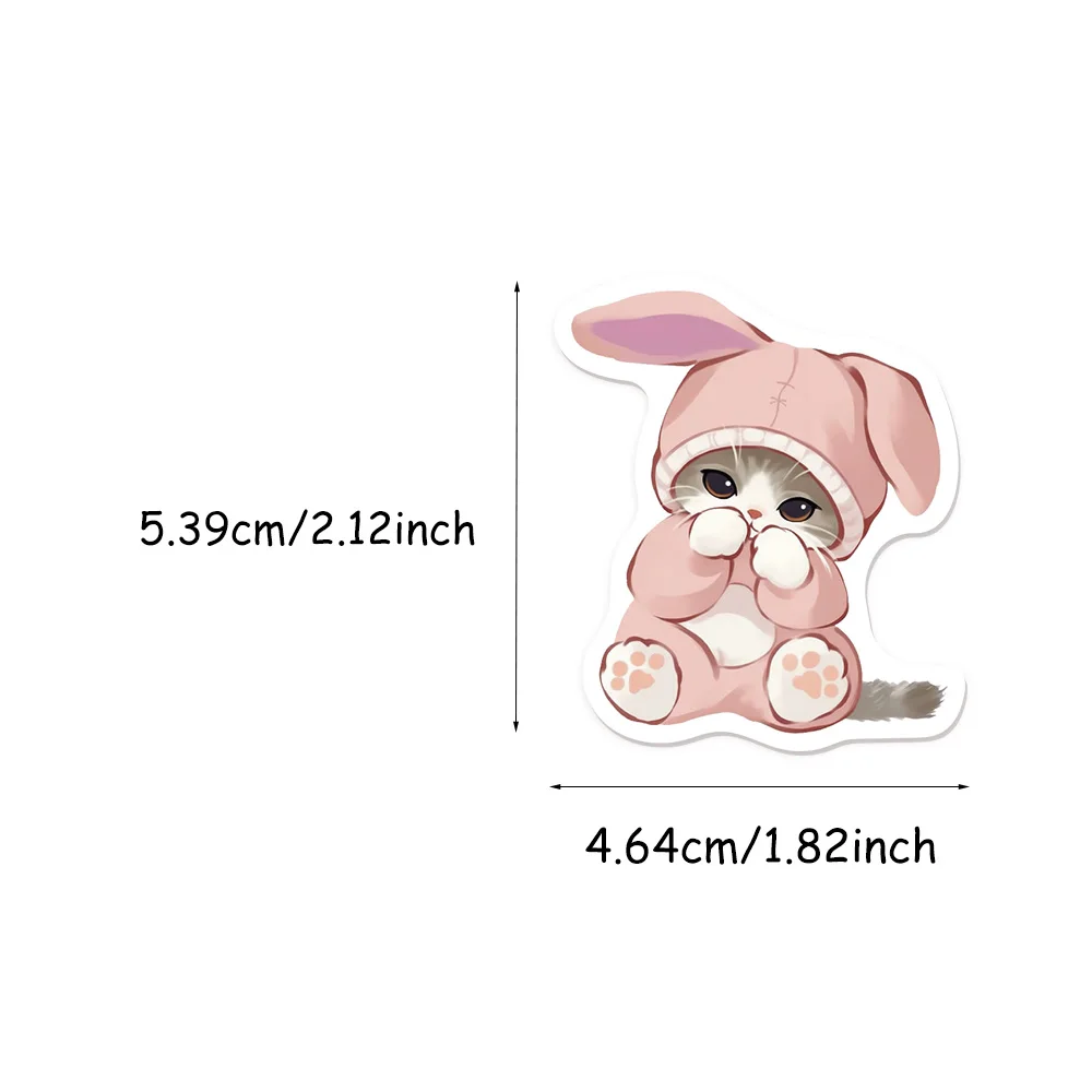 50PCS Cat Cute Creative Fun Stickers DIY Manual Speaker Decoration Luggage Notebook Water Cup Label Waterproof Stickers