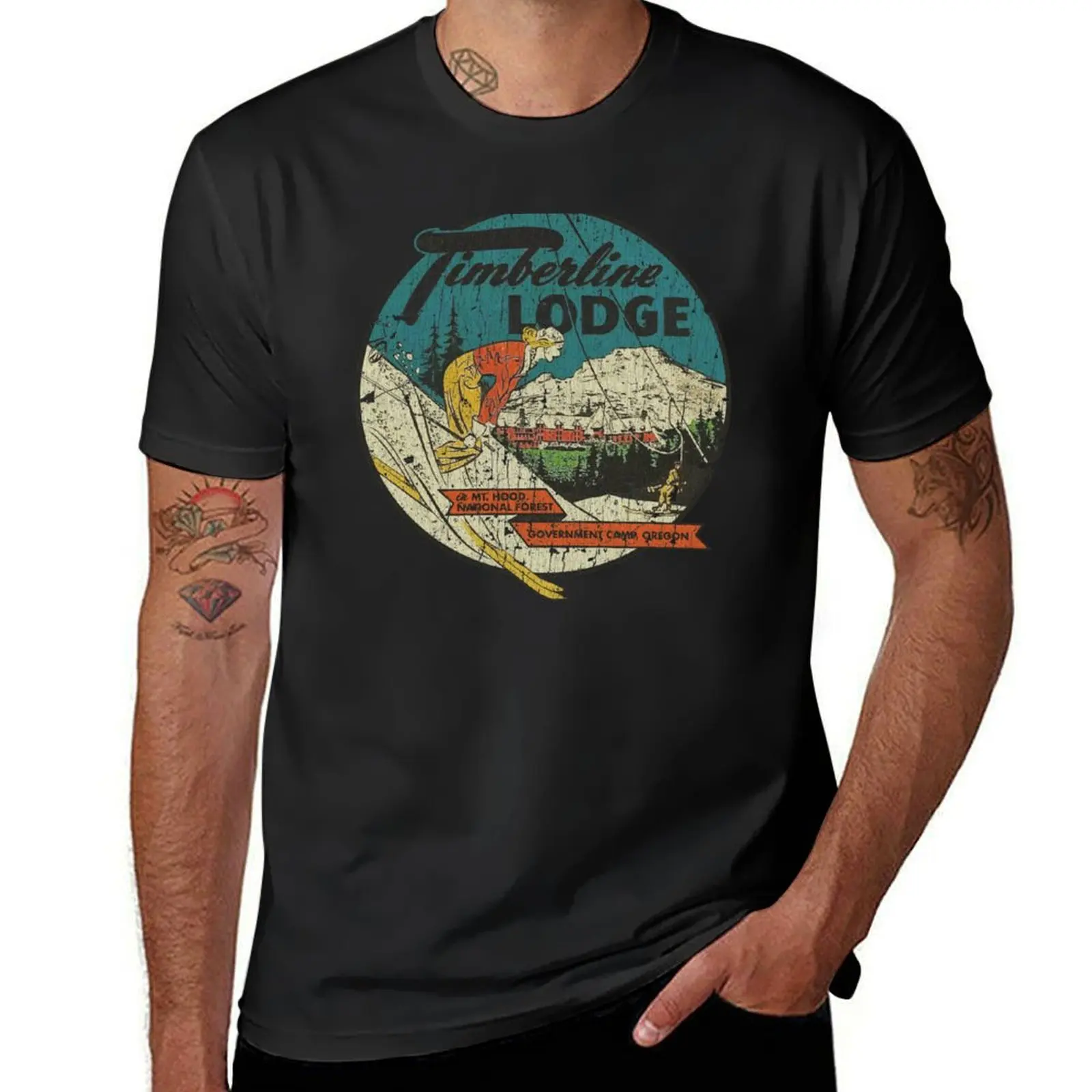 

Timberline Lodge 1938 T-Shirt animal prinfor boys tees cute clothes customizeds Men's t shirts