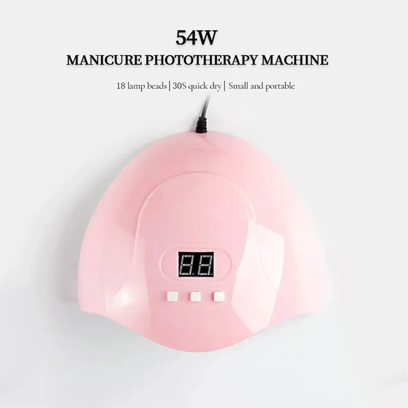 Lampada professionale per unghie in gel Lampada ultravioletta Macchina per manicure per unghie a polimerizzazione ad asciugatura rapida per essiccatore per unghie leggero con smalto gel