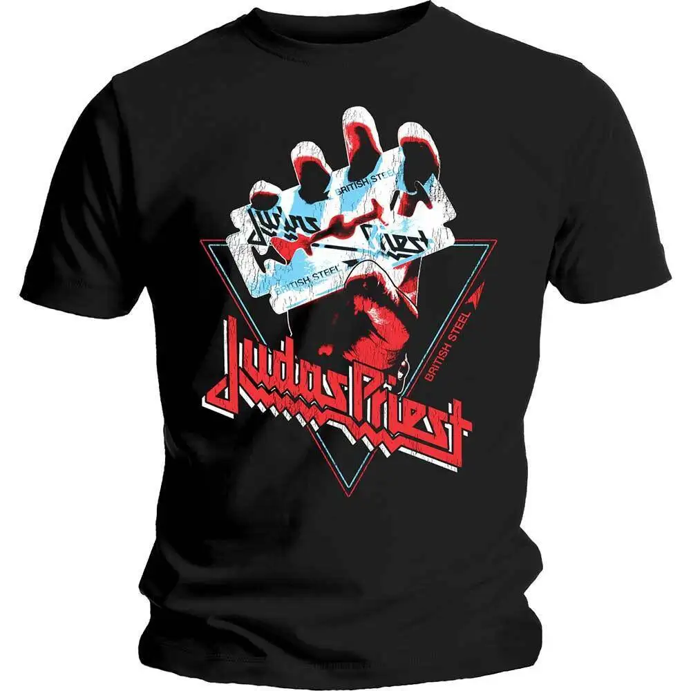 Judas Priest T Shirt British Steel Hand Triangle