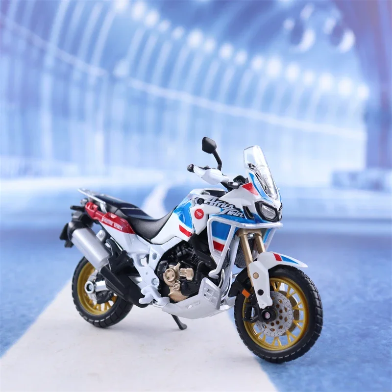 Bburago 1:18 HONDA Africa Twin Adventure Motorcycle Simulation Alloy Model Adult Collection Decoration Gifts Toys for Boys B628