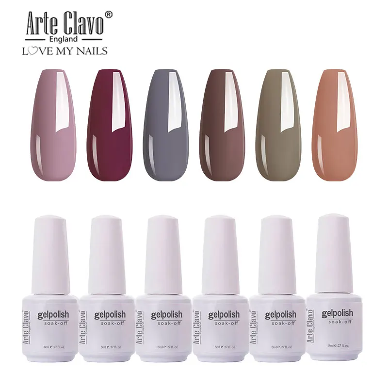 Arte Clavo Gel Nagellak Vernissen Pure Kleur Semi Permanente Base Top Nodig Uv Led Lamp Manicure Gel Verf Hybrid nagels Gel