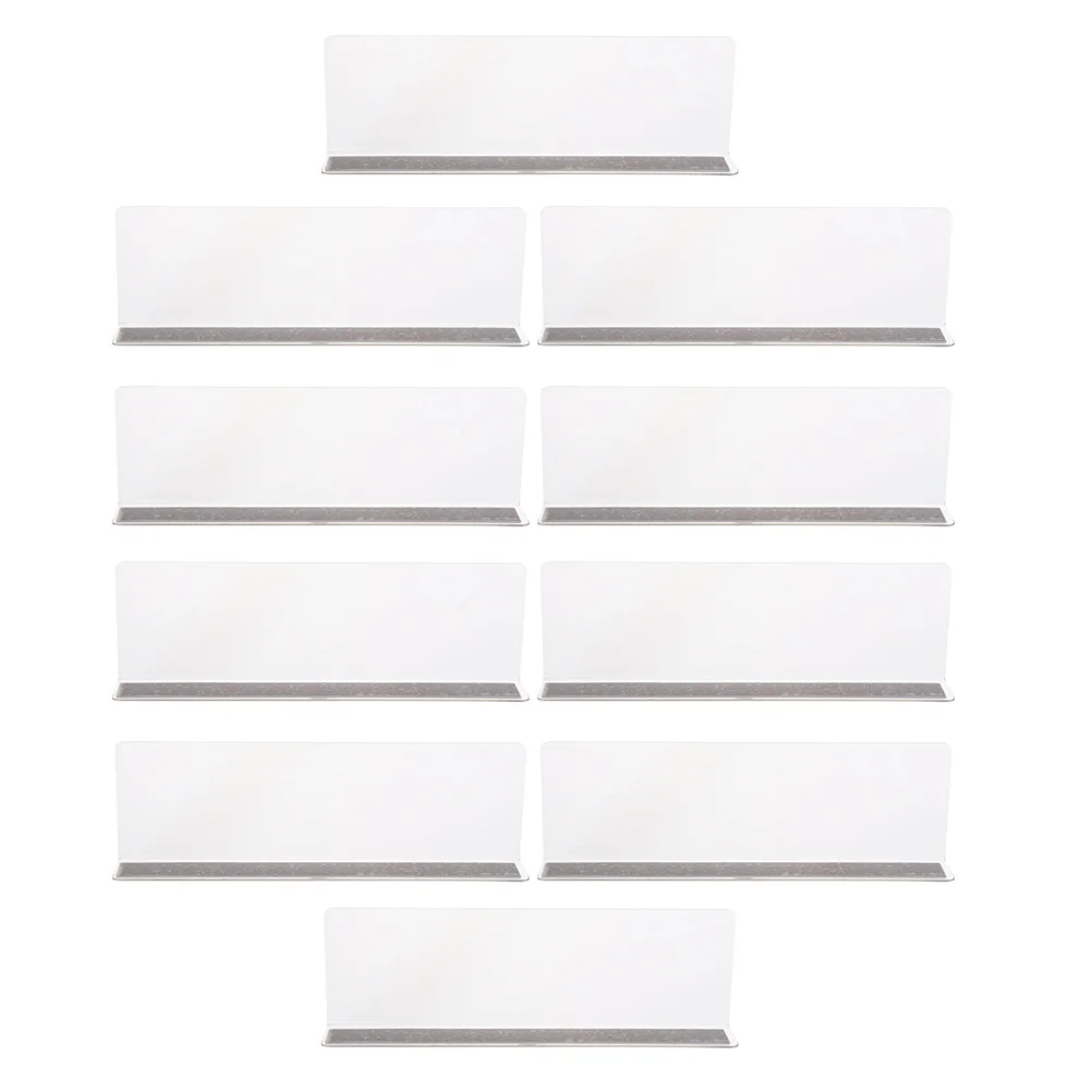 10 Pcs Partition Plate Commodity Shelf Clapboards Dividers L-shaped Store Goods Separators Magnet Magnetic