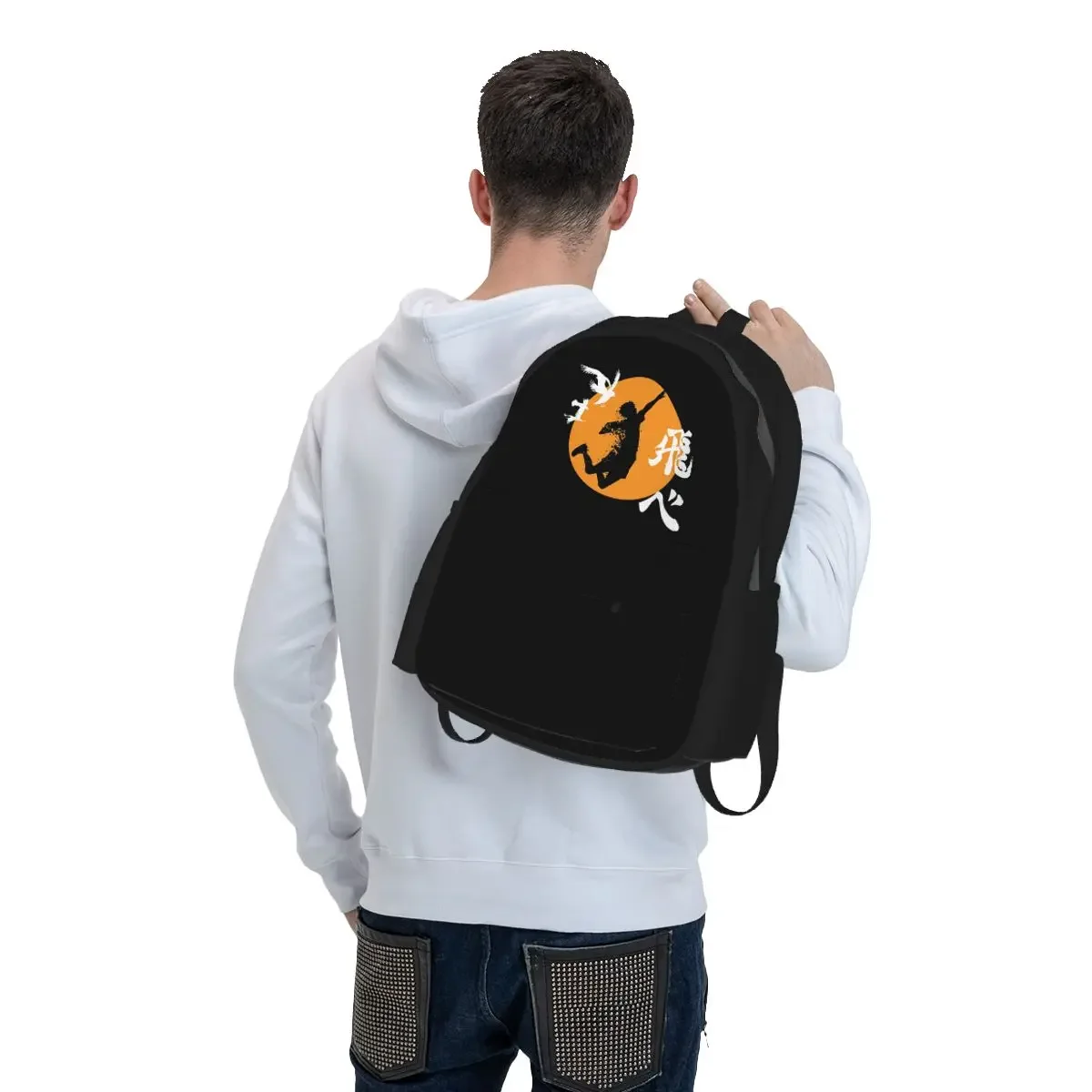 Haikyuu Karasuno Fly High Manga Anime Student Backpack School Bag Hiking Travel Daypack for Boys Girls Bookbag Shoulder Bags