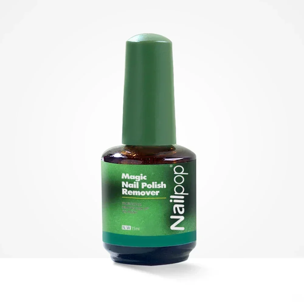 NAILPOP 15 ml Magic Gel-Nagellackentferner, 3–5 Minuten, schnelles Entfernen von Lack, Soak Off UV-LED-Reiniger, Decklack-Funktion, Gel-Entfernungswerkzeug