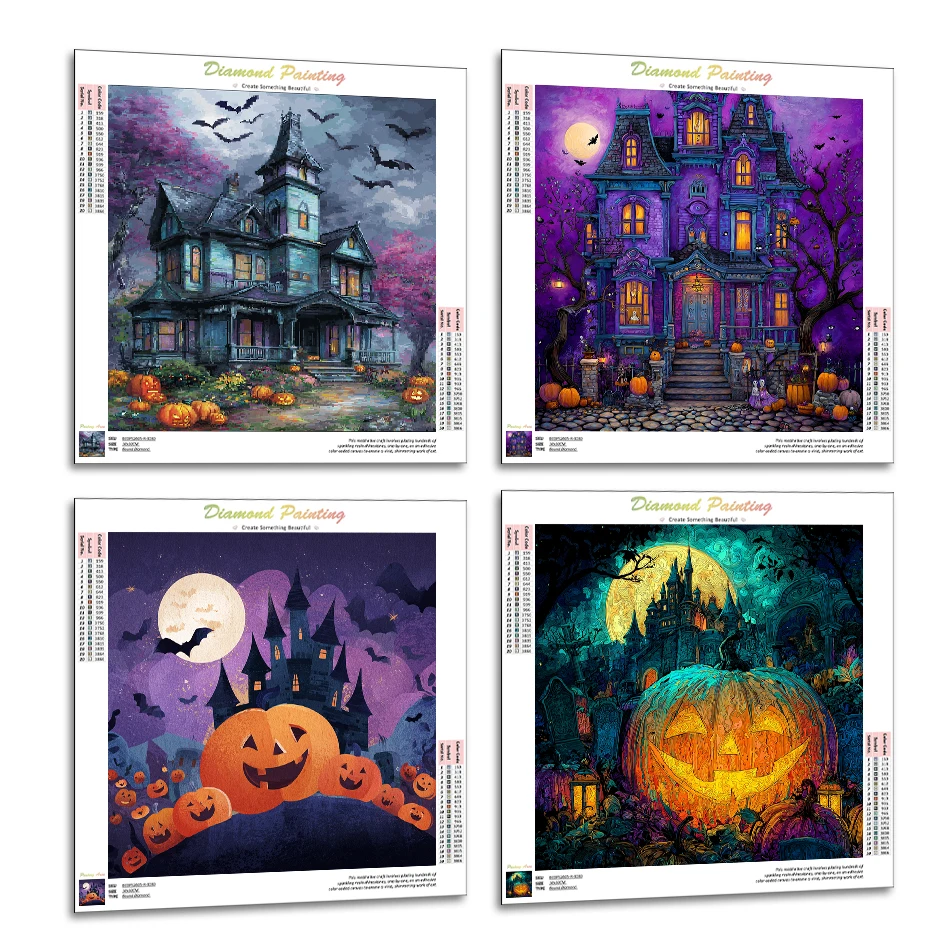 

RUOPOTY 5D Diamond Painting Kit Crystal Halloween Diamond Painting Pictures Cross Stitch Kits Diamond Art Accessories Home Decor