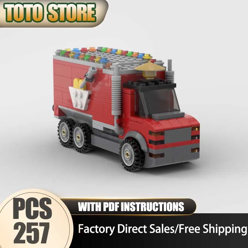 

Urban Trucks Model Moc Building Blocks Modular Noodle Truck Model Technology Brick DIY Assembly Construction Holiday Toy Gifts