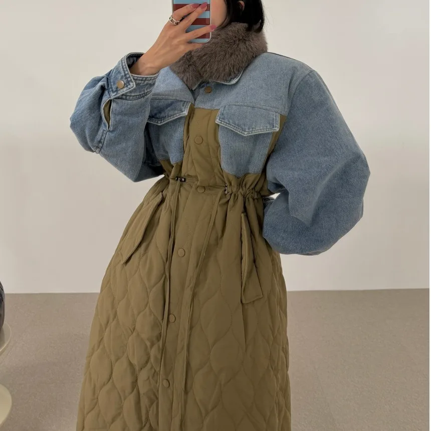 

Женское шикарное длинное свободное хлопковое платье на осень-зиму, новое теплое пальто с дизайном в стиле ретро, для поездок на работу, для детей 8-24 лет