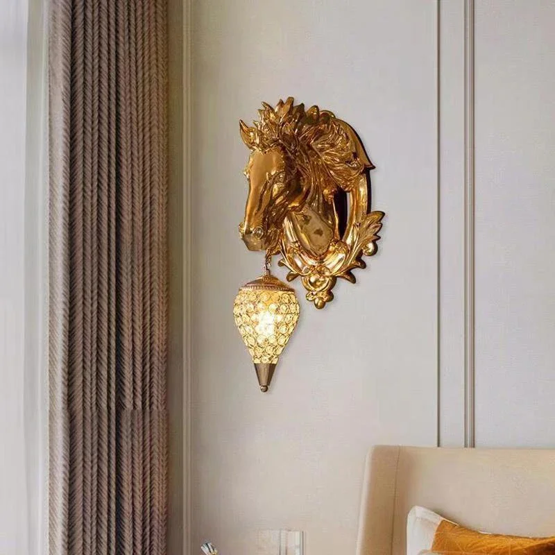 Gold Horse Wall Lamp 3