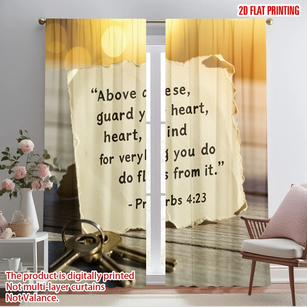 

2pcs 2D flat printing Party Curtain Sacred Heart Jesus Catholic Fabric Without Electricity All Season Party & Holiday Decor for