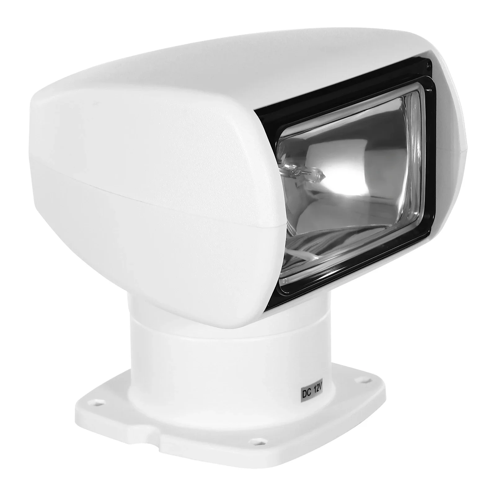 

HOT Marine Spotlight, 100W Halogen Boat Search Light, 2500 Lumen, 3200K, 360° Rotation, 72° Tilt, Remote Control for Navigation