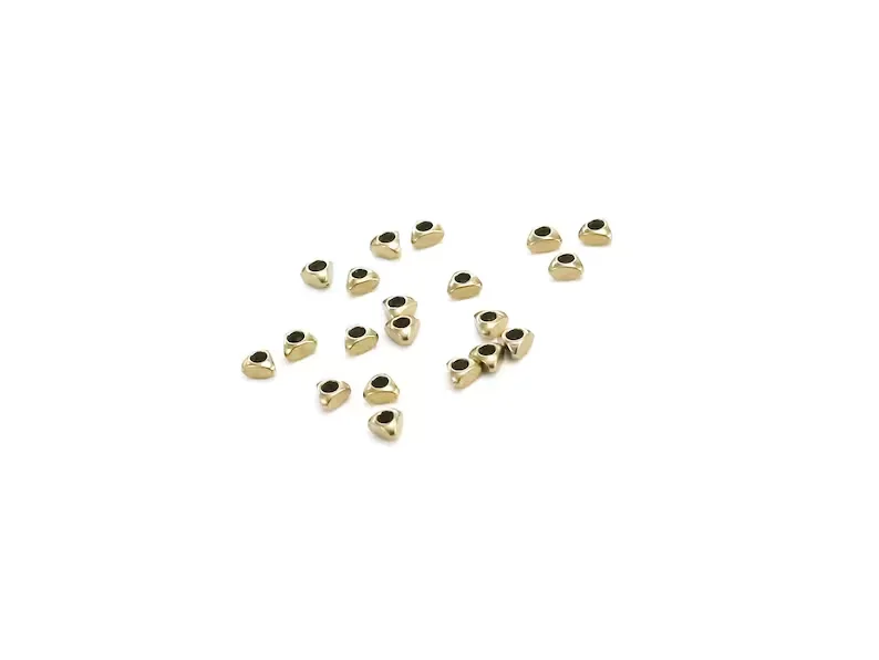 100pcs Triangle Brass Beads, Spacer Beads, 3x1.6mm, Solid Brass Sliders, Brass Findings, Bracelet Beading, Jewelry Making R2527