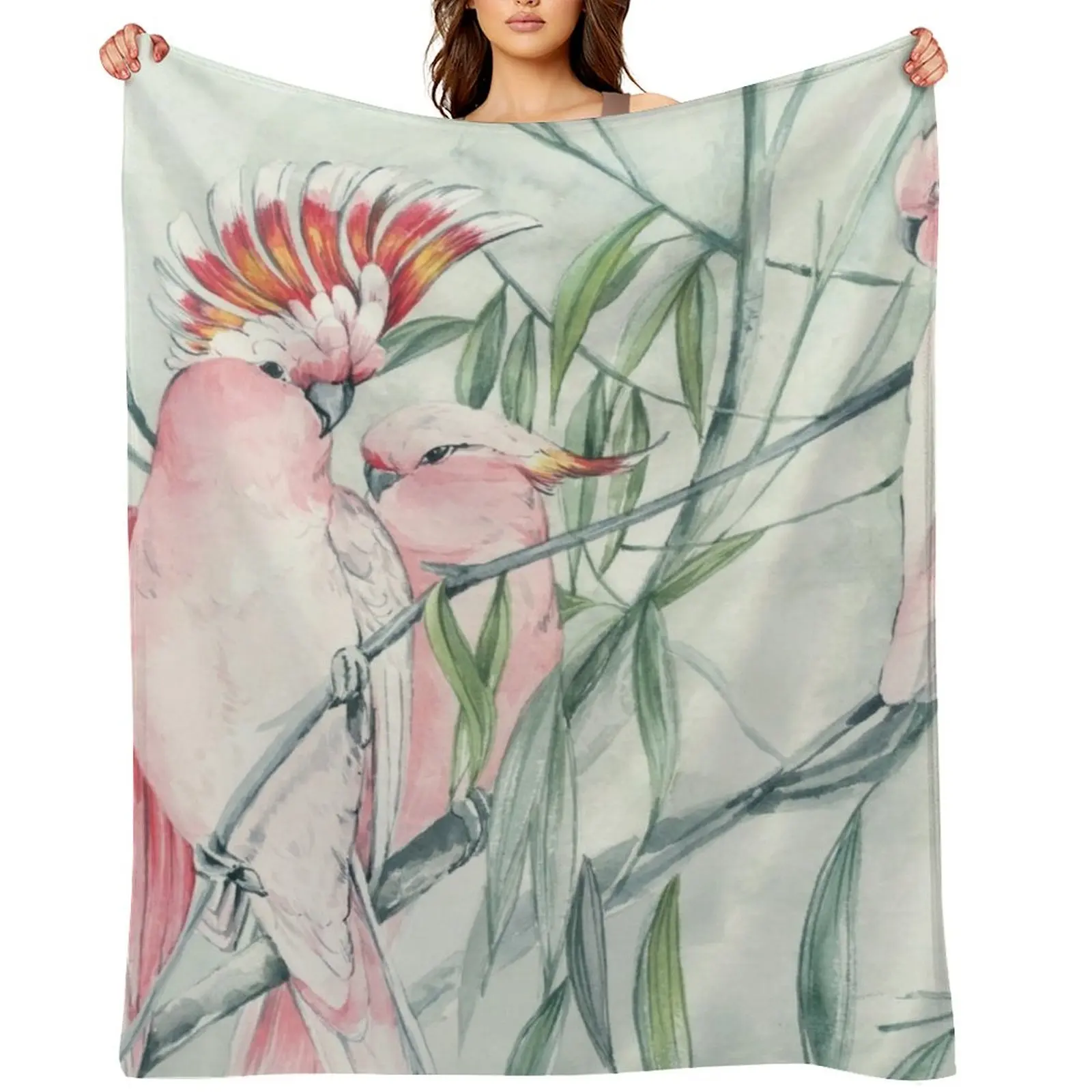 Major Mitchell Cockatoo Throw Blanket Sofas Decoratives Luxury Throw Beach Blankets