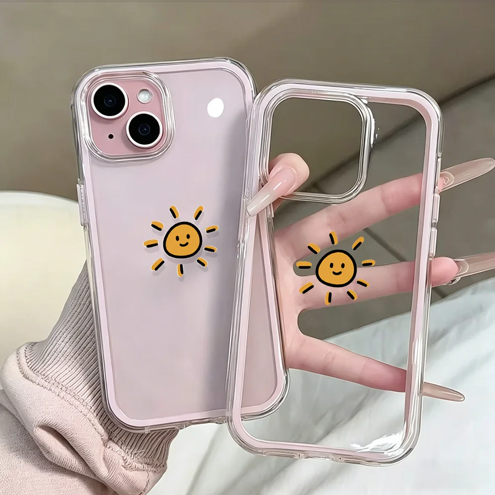 Minimalistische Sonnen-Handyhülle für Samsung Galaxy S26 Ultra S25 S24 Plus S22 S23 Plus FE A57 A54 A55 A16 A35 A36 A37 5G Transparente Hülle – Detail 6