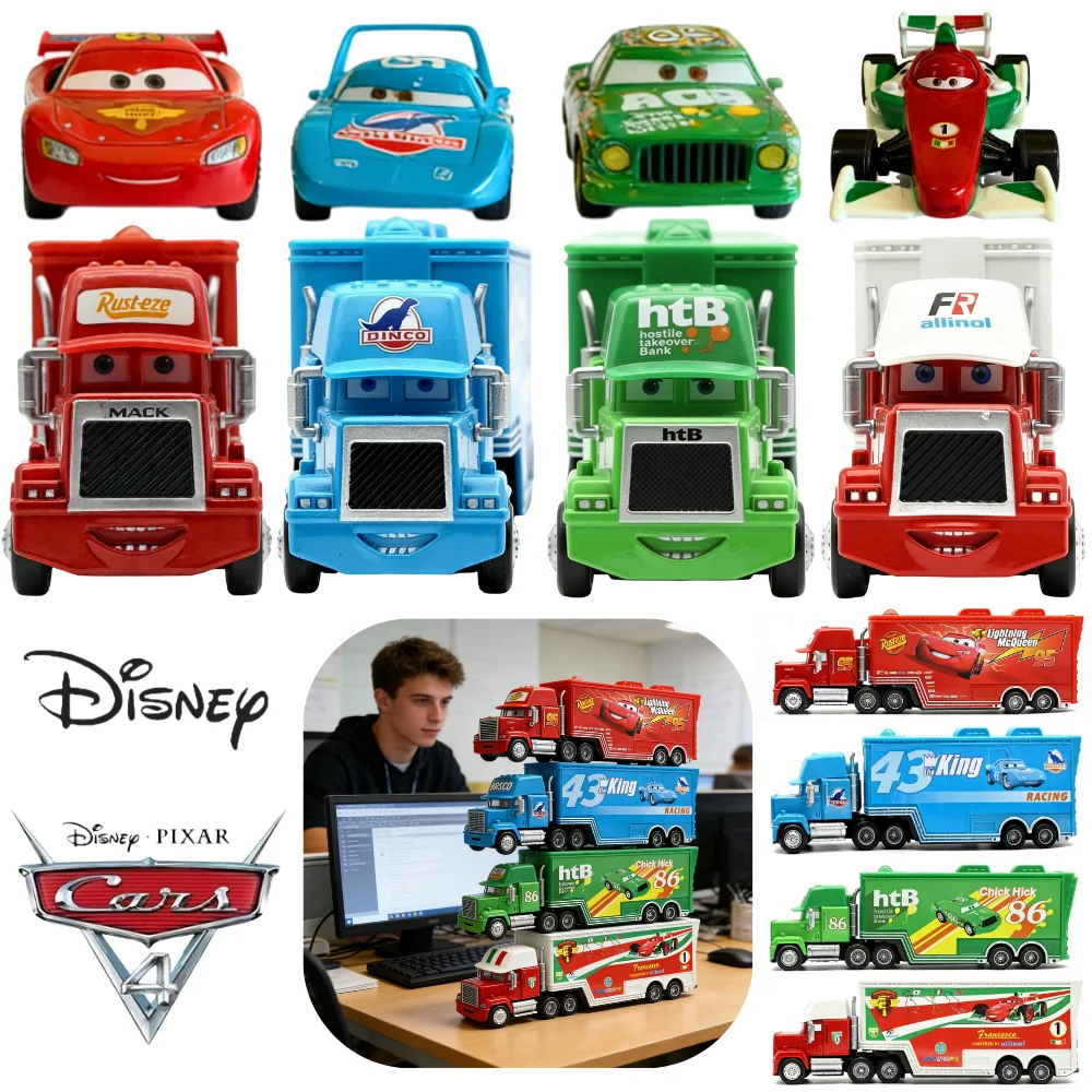 

Disney 2026 Pixar Car 4 model Toys Lightning McQueen The King Ramirez mini Die Casting Truck Model Kid Toy Birthday NEW YEARGift