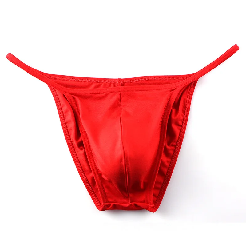 Sexy Men Jockstrap Panties Low Waist Traceless Thong High Fork Underwear U Convex Pouch Underpants Bikini Homme Tanga Slip