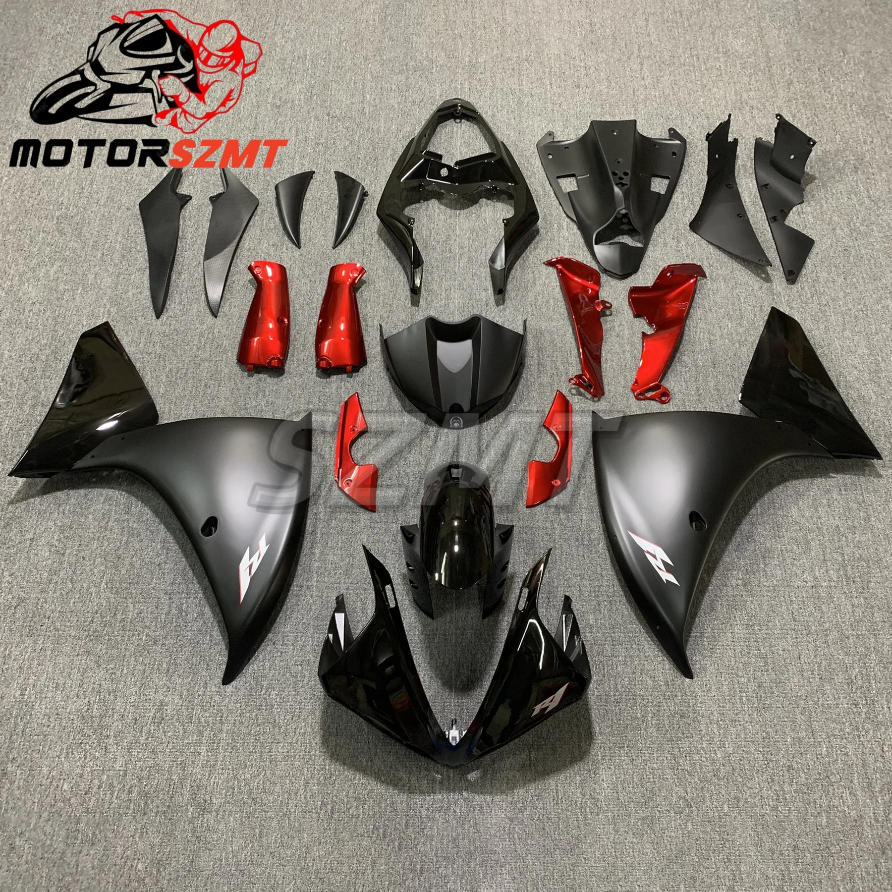 

Для Yamaha YZF R1 2009 2010 2011-2014 матовый черный комплект обтекателей для мотоцикла YZFR1 09-14, литьевая форма, новый комплект обтекателей из АБС-пластика, подходит