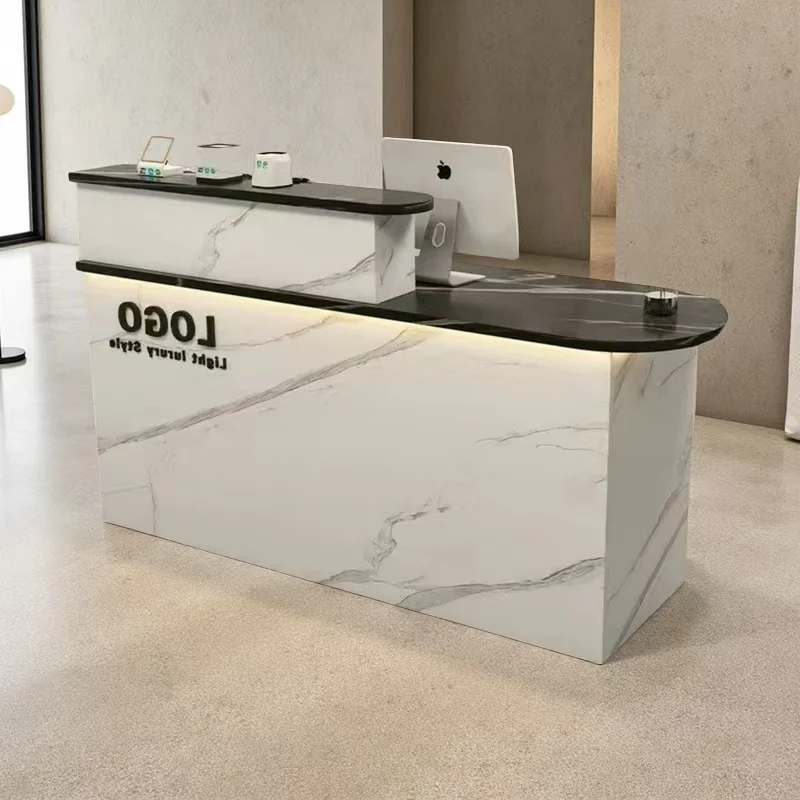 مكاتب الاستقبال الصناعية الفاخرة المتجر الحديث بار التجميل الفاخرة فندق مطعم مكاتب الاستقبال مكتب الشركة الأثاث العصري #6