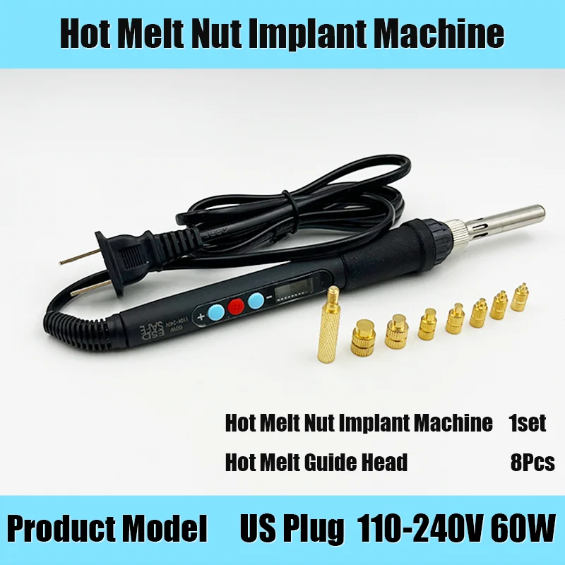 Wärme Set Einsatz Lötkolben Spitze M2 M3 M4 M5 M6 Messing Hot Melt Inset Mutter Eingebettet Gewinde Einfügen Kit für Kunststoff 3d Druck – Detail 12